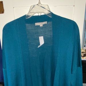 NWT green cardigan from LOFT. Light fabric great for Fall or Spring.